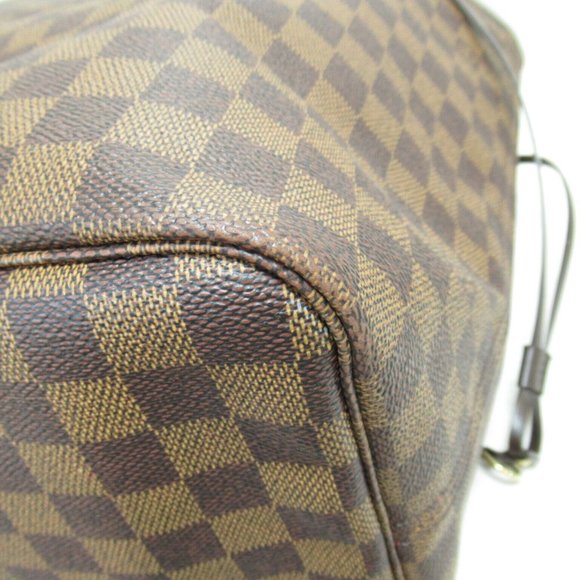 LOUIS VUITTON Neverfull GM Tote Bag Damier canvas Brown Ebene Used Women - Picture 7 of 12